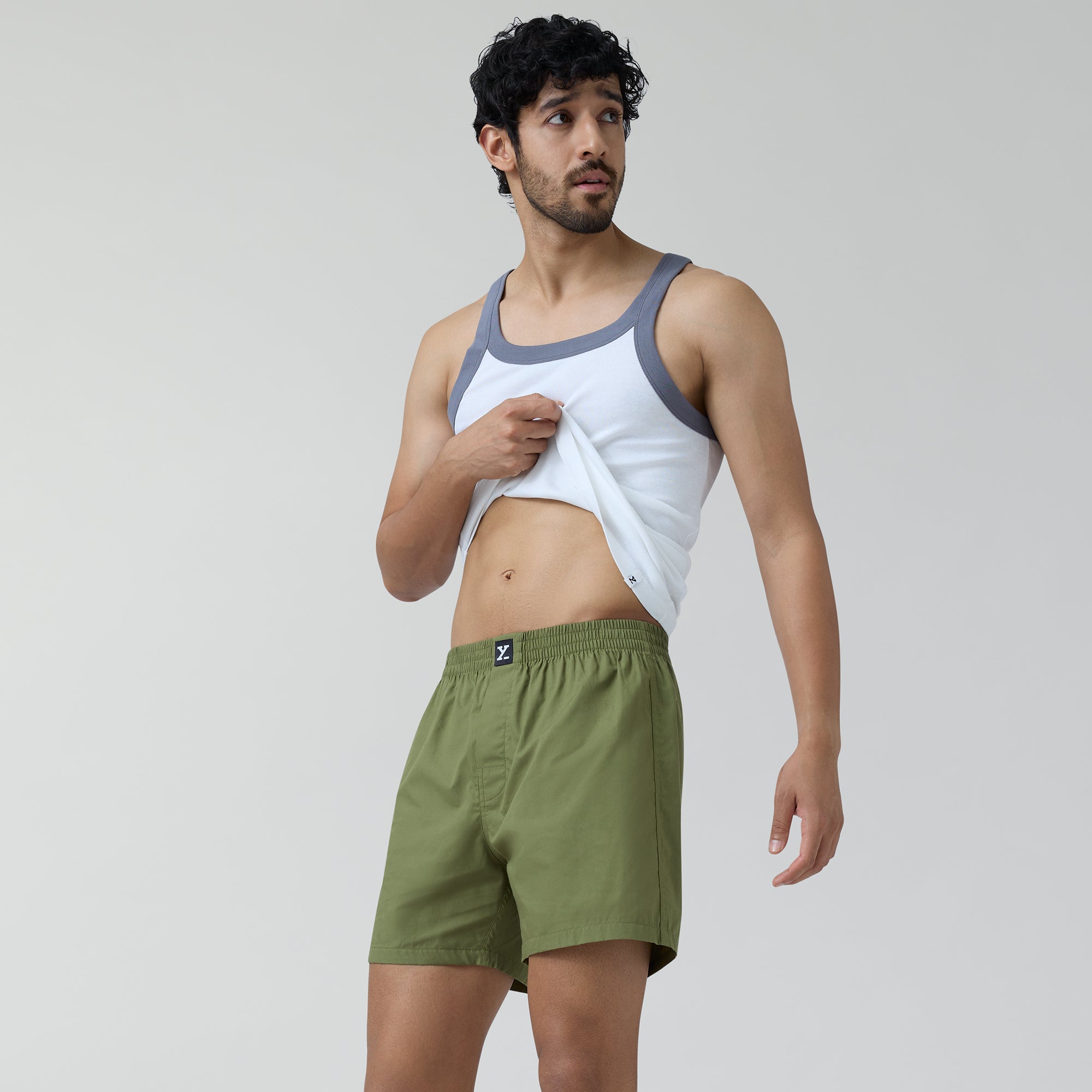 Pace Cotton Boxer Army Green