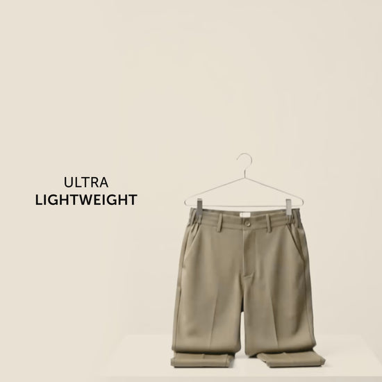 VELOCITY: Soft Stretch Pants - Straight Fit Sand Brown
