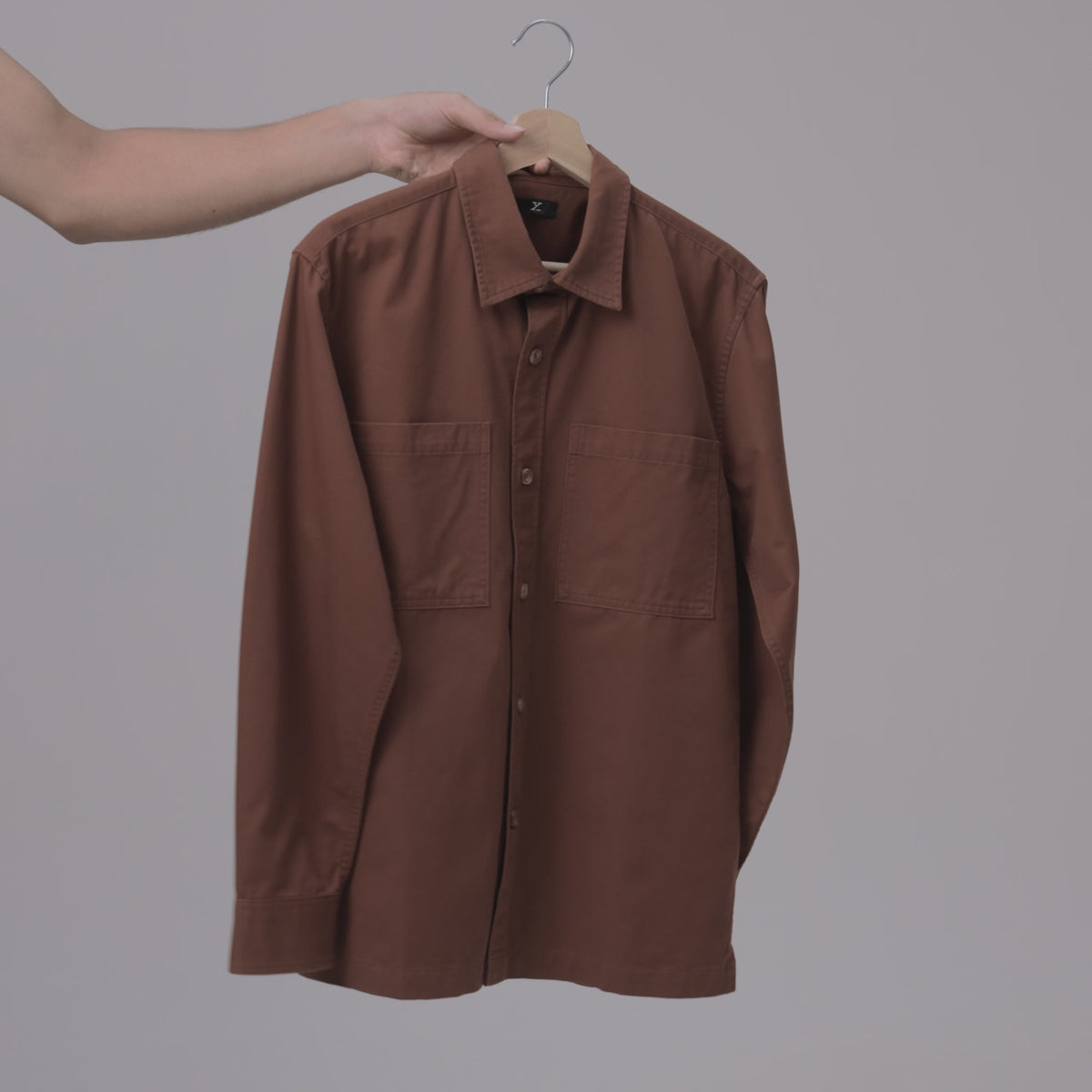 Cotton Overshirt - Camel Brown