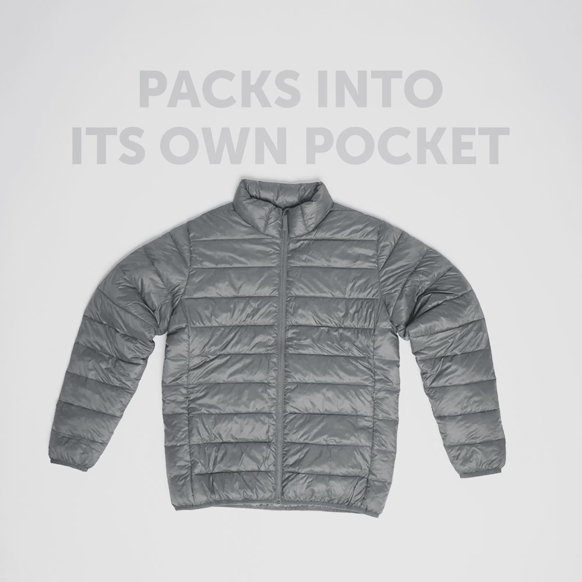 Ultra-Light Puffer Jacket - Ash Grey