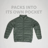 Ultra-Light Puffer Jacket - Olive Green