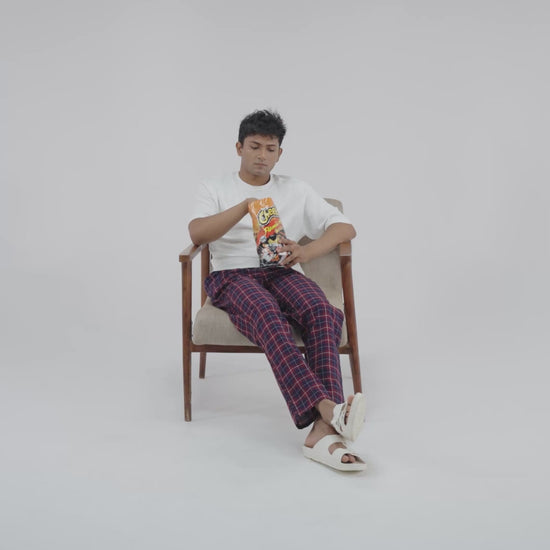 Checkmate Combed Cotton Pyjamas Crypto Black