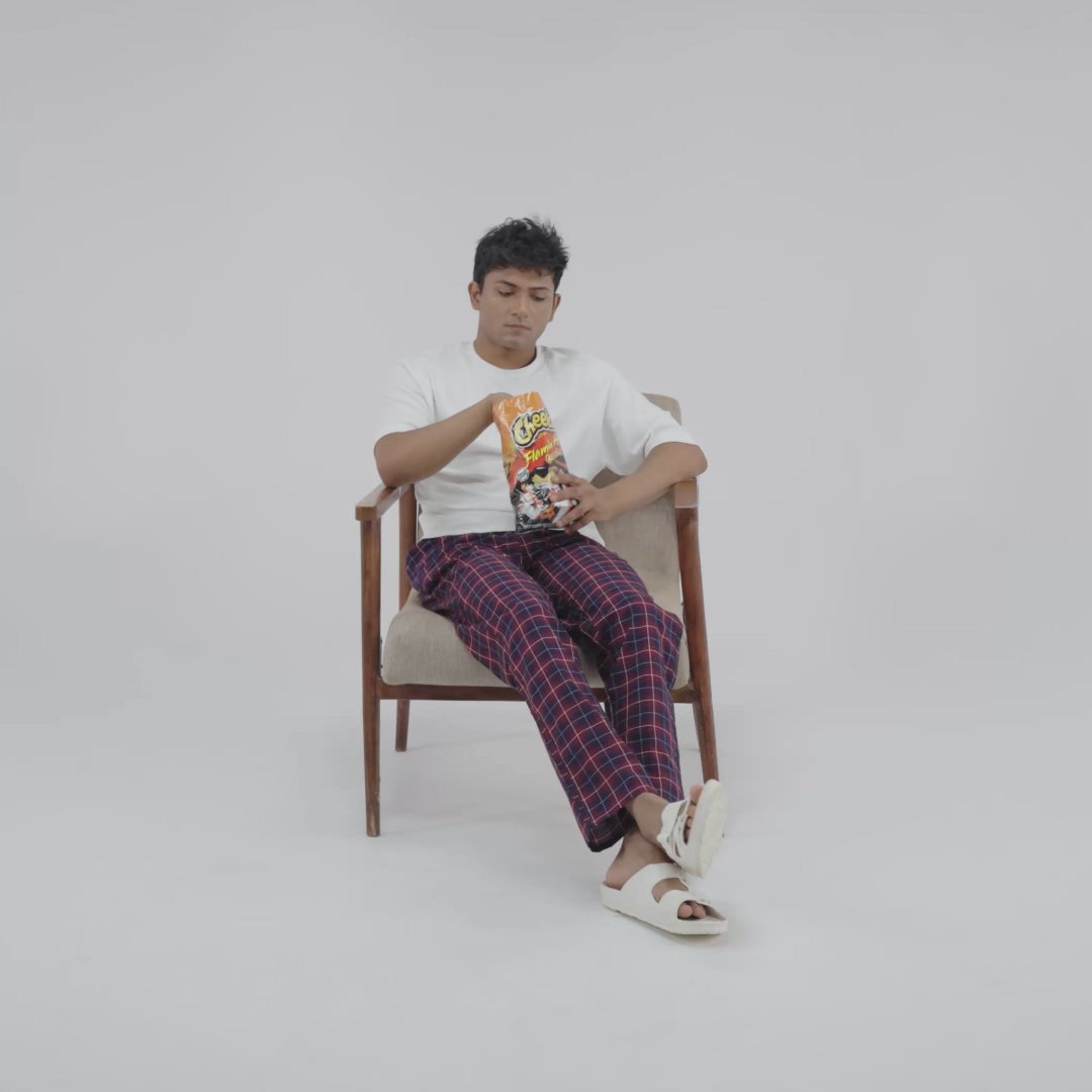 Checkmate Combed Cotton Pyjamas Crypto Black