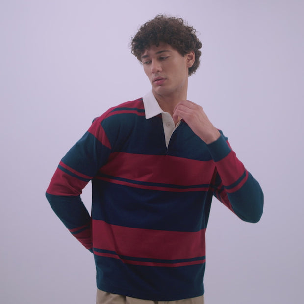 Varsity Red & Blue Nights Polo T-shirt - Buy Men's Polo T-Shirt
