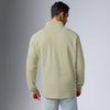 Mens Pulse French Terry Cotton Blend Half Zip Pullover Cascade Grey