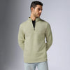 Mens Pulse French Terry Cotton Blend Half Zip Pullover Cascade Grey