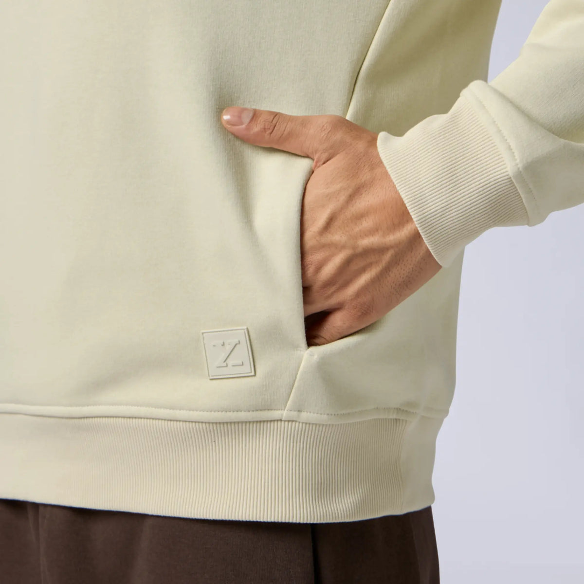Pulse French Terry Cotton Blend Hoodies Almond White - XYXX Crew
