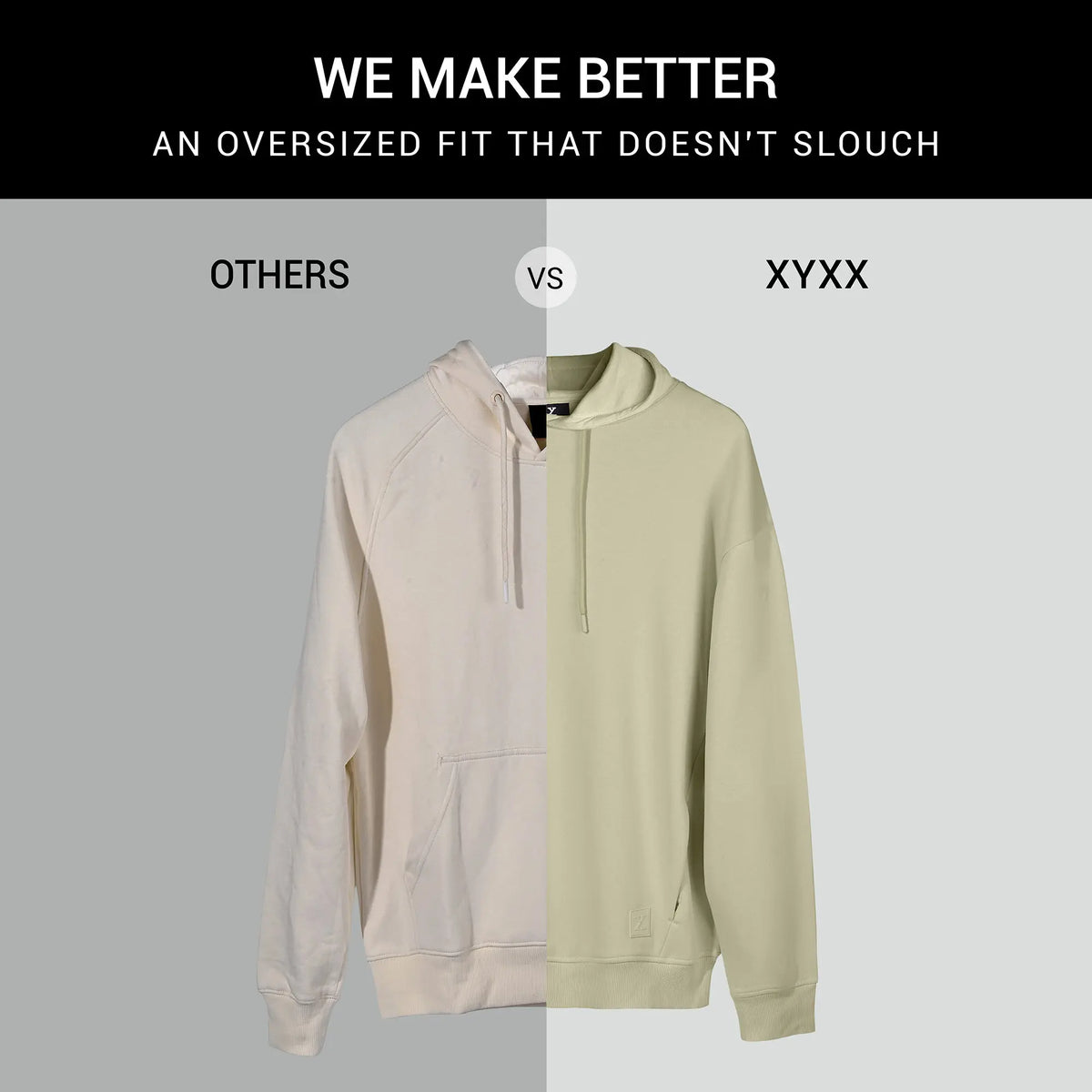 Pulse French Terry Cotton Blend Hoodies Cascade Grey - XYXX Crew