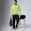 Pulse French Terry Cotton Blend Oversized Hoodie And Sweatpants Co Ord Set Lime Green And Pitch Black