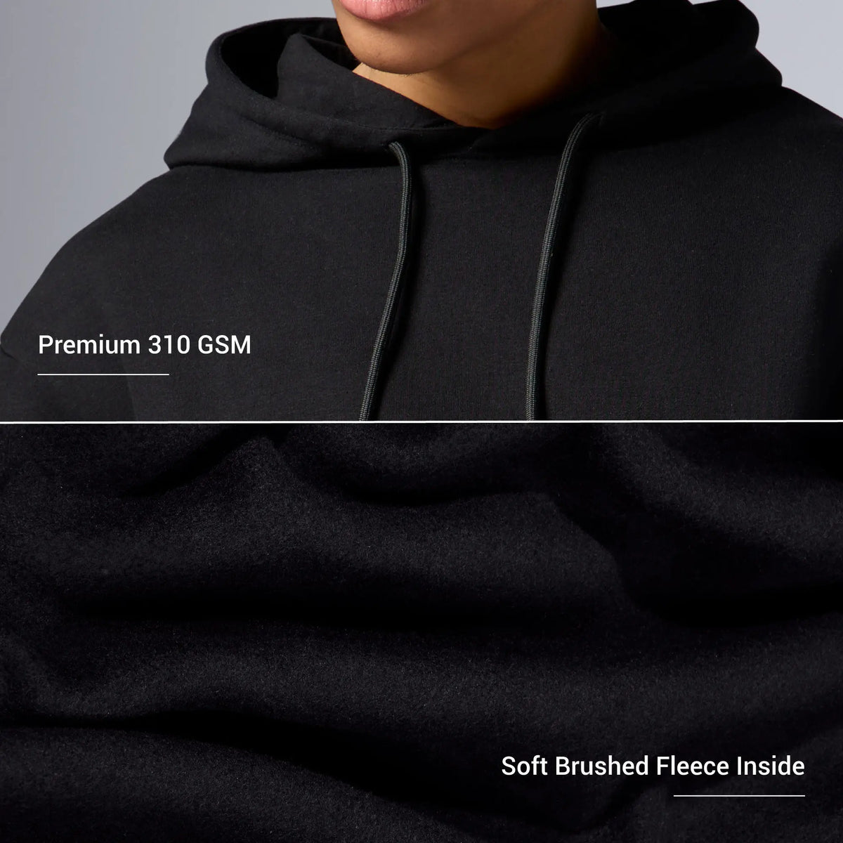 Pulse French Terry Cotton Blend Hoodies Pitch Black - XYXX Crew