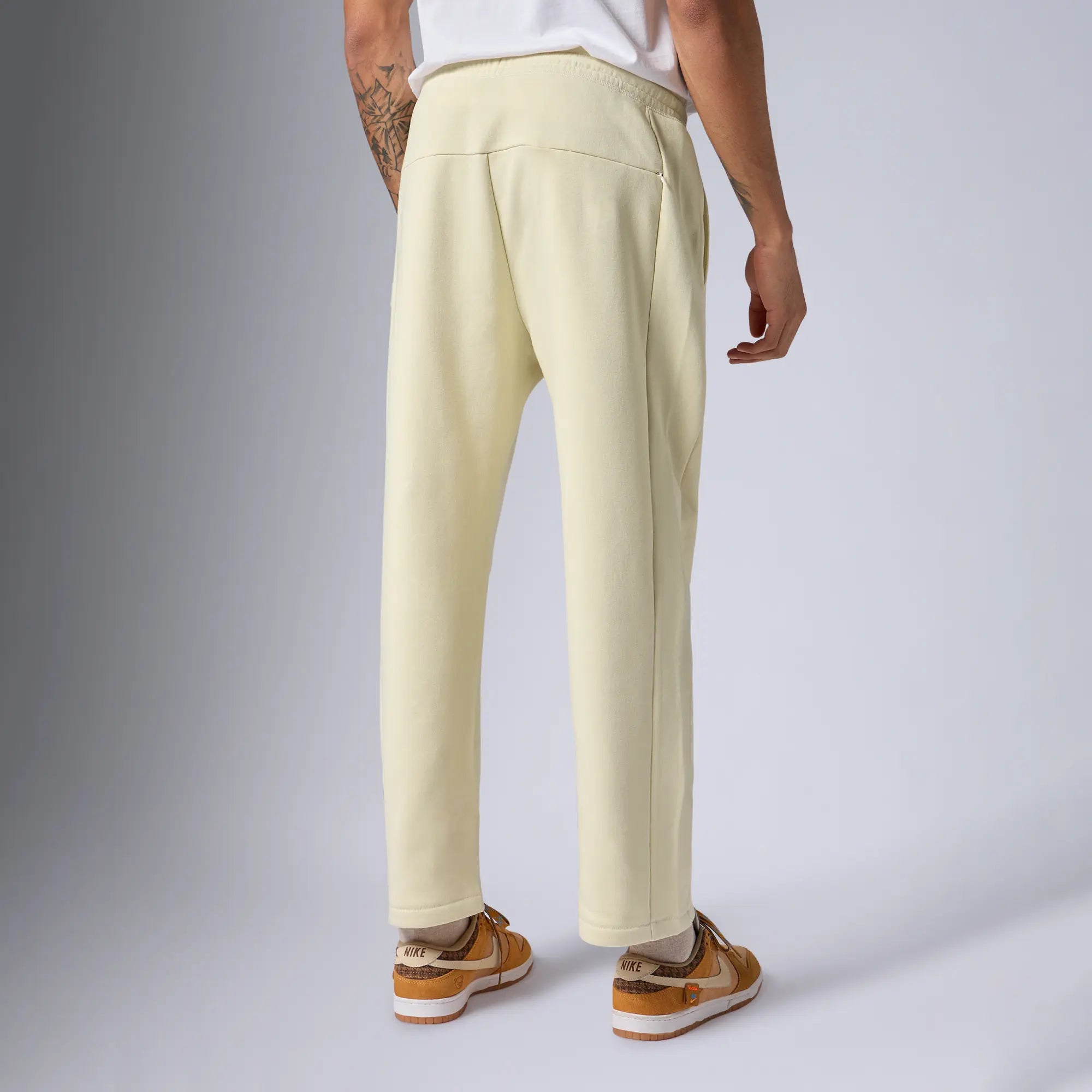 Pulse French Terry Cotton Blend Sweatpants Almond White