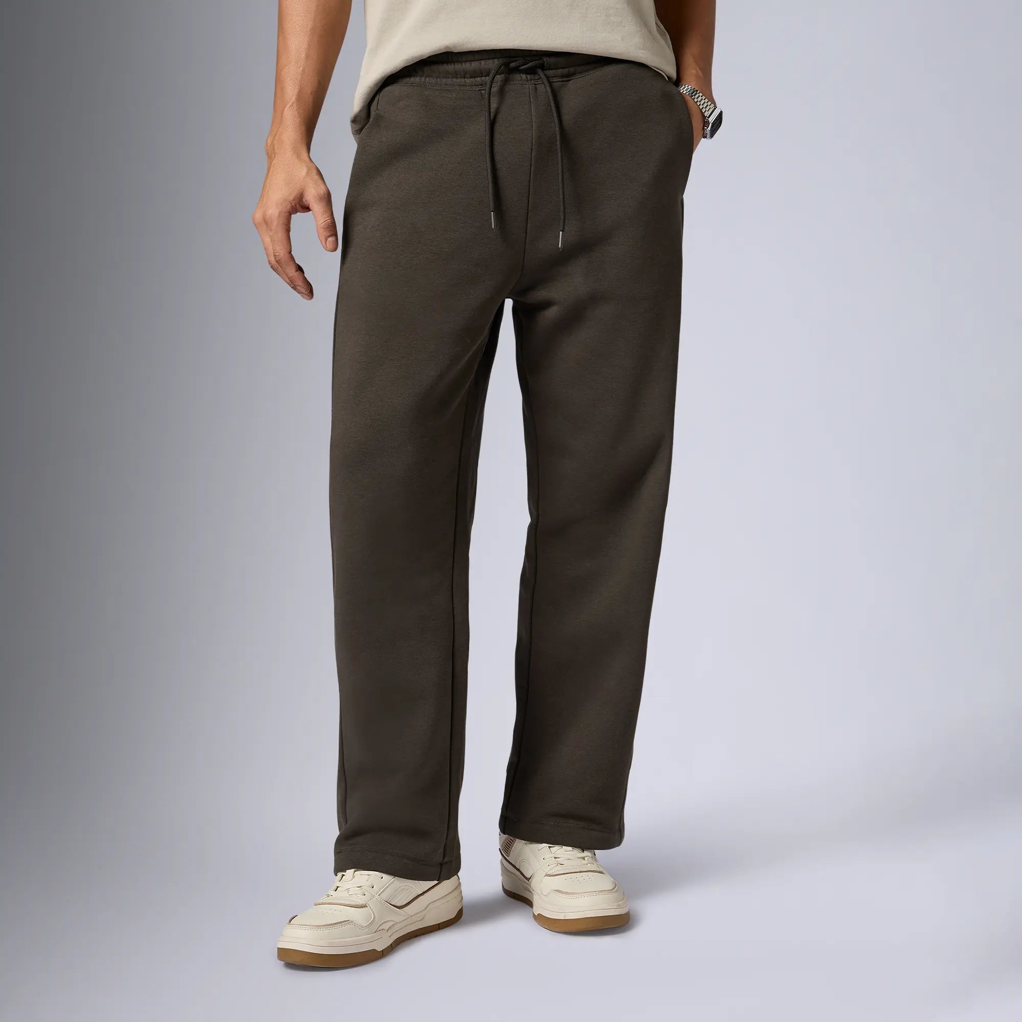 Pulse French Terry Cotton Blend Sweatpants Malt Brown