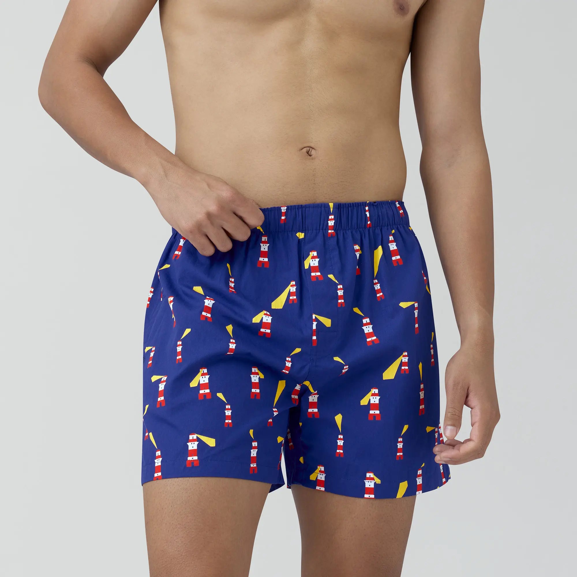 Remix Combed Cotton Boxers For Men Lighthouse Blue - XYXX Crew