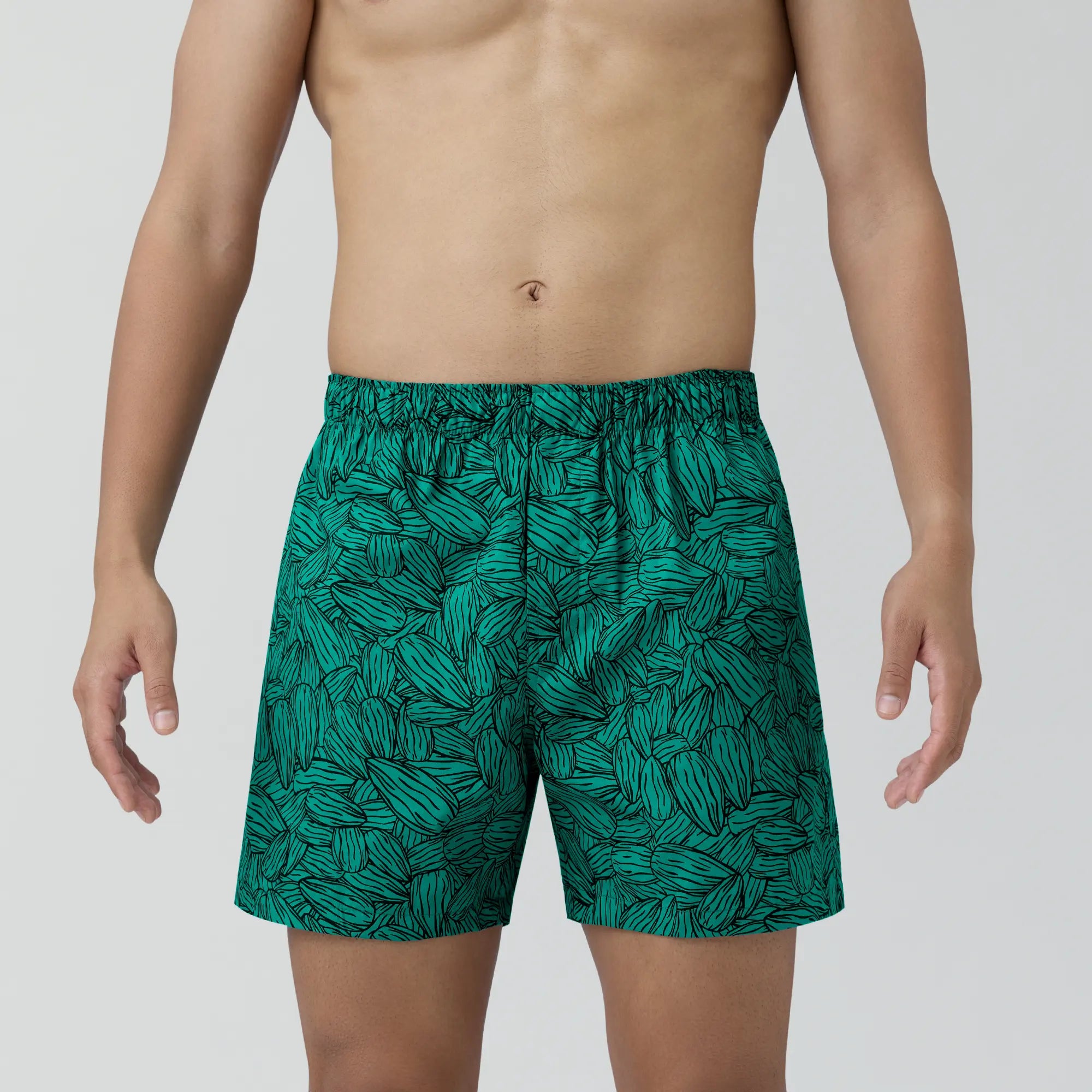 Remix Combed Cotton Boxers For Men Nutty Green - XYXX Crew