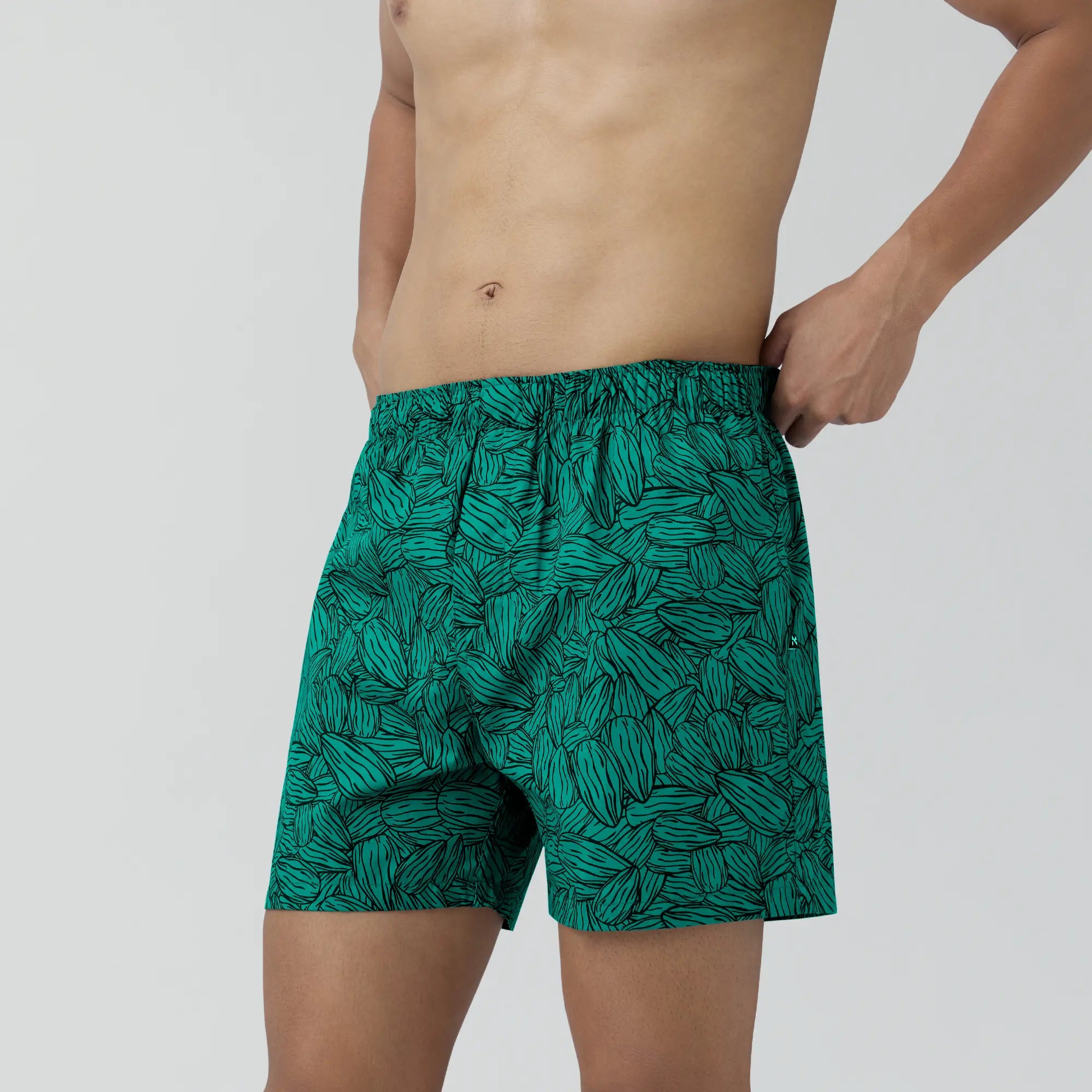 Remix Combed Cotton Boxers For Men Nutty Green - XYXX Crew