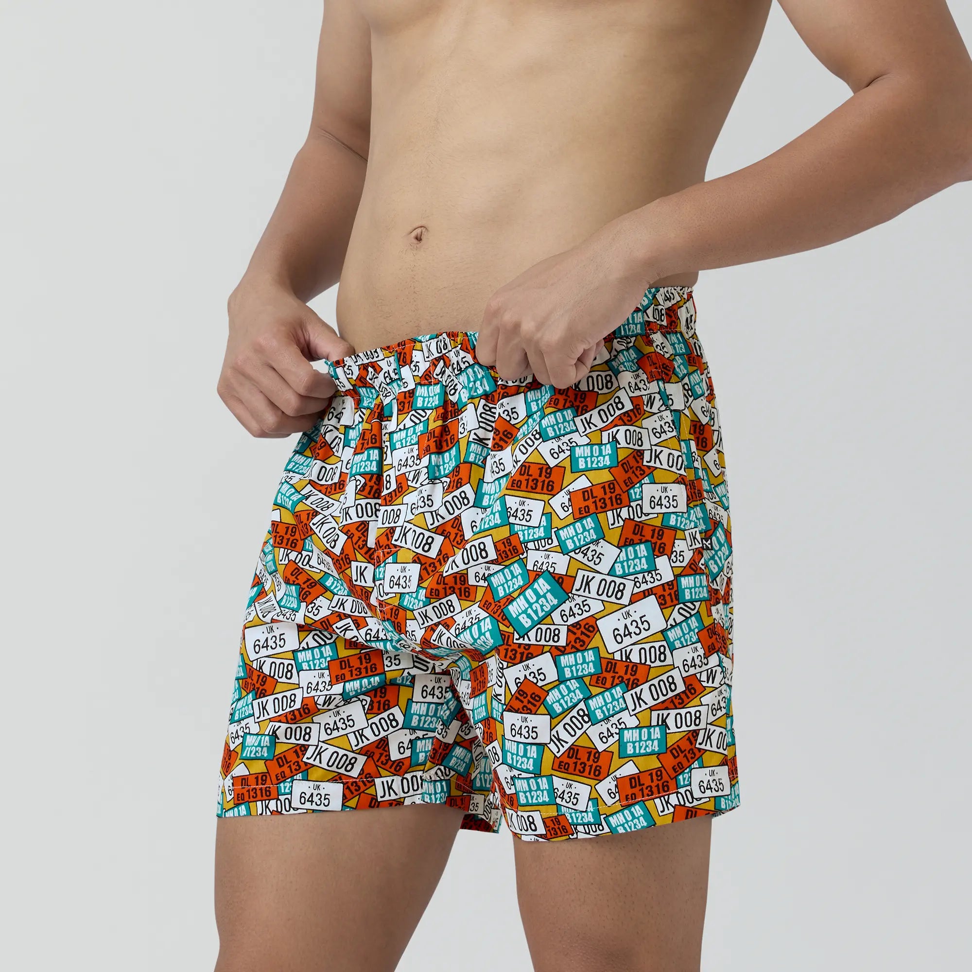 Remix Combed Cotton Boxers For Men Plate Orange - XYXX Crew