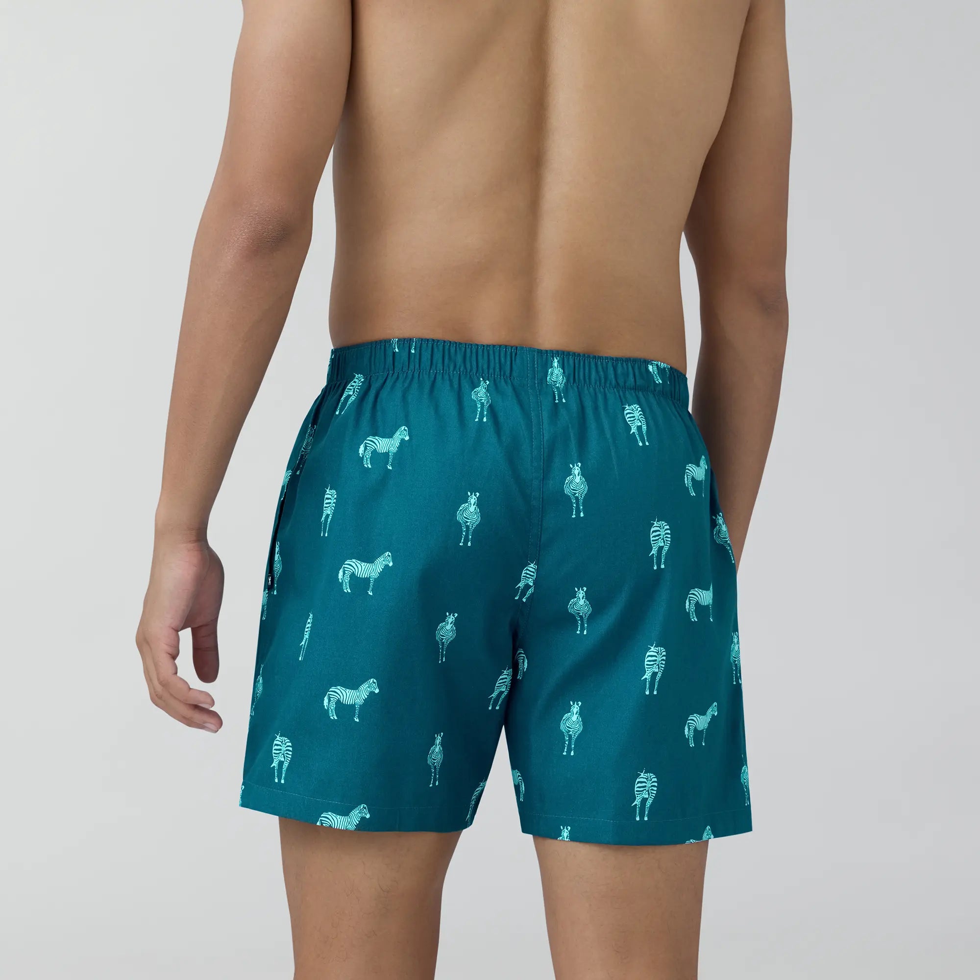 Remix Combed Cotton Boxers For Men Zebra Blue - XYXX Crew