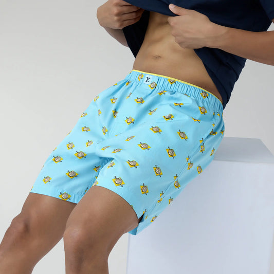 Renew Combed Cotton Boxer Shorts Blue Sky - XYXX Crew