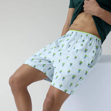 Renew Combed Cotton Boxer Shorts Ice Blue - XYXX Crew