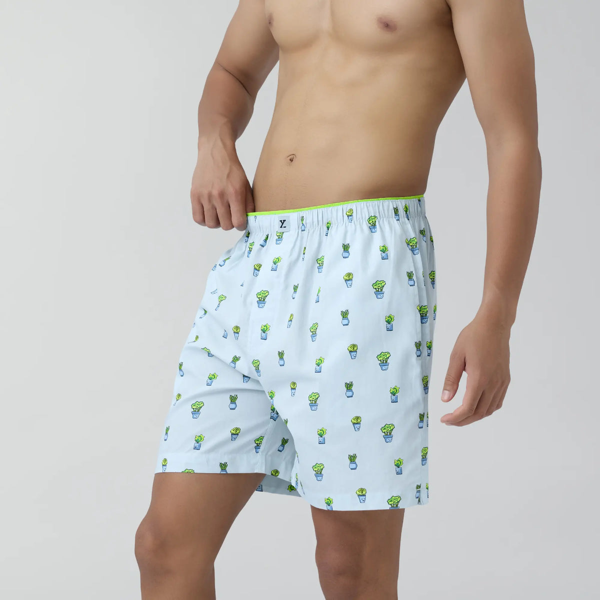 Renew Combed Cotton Boxer Shorts Ice Blue - XYXX Crew