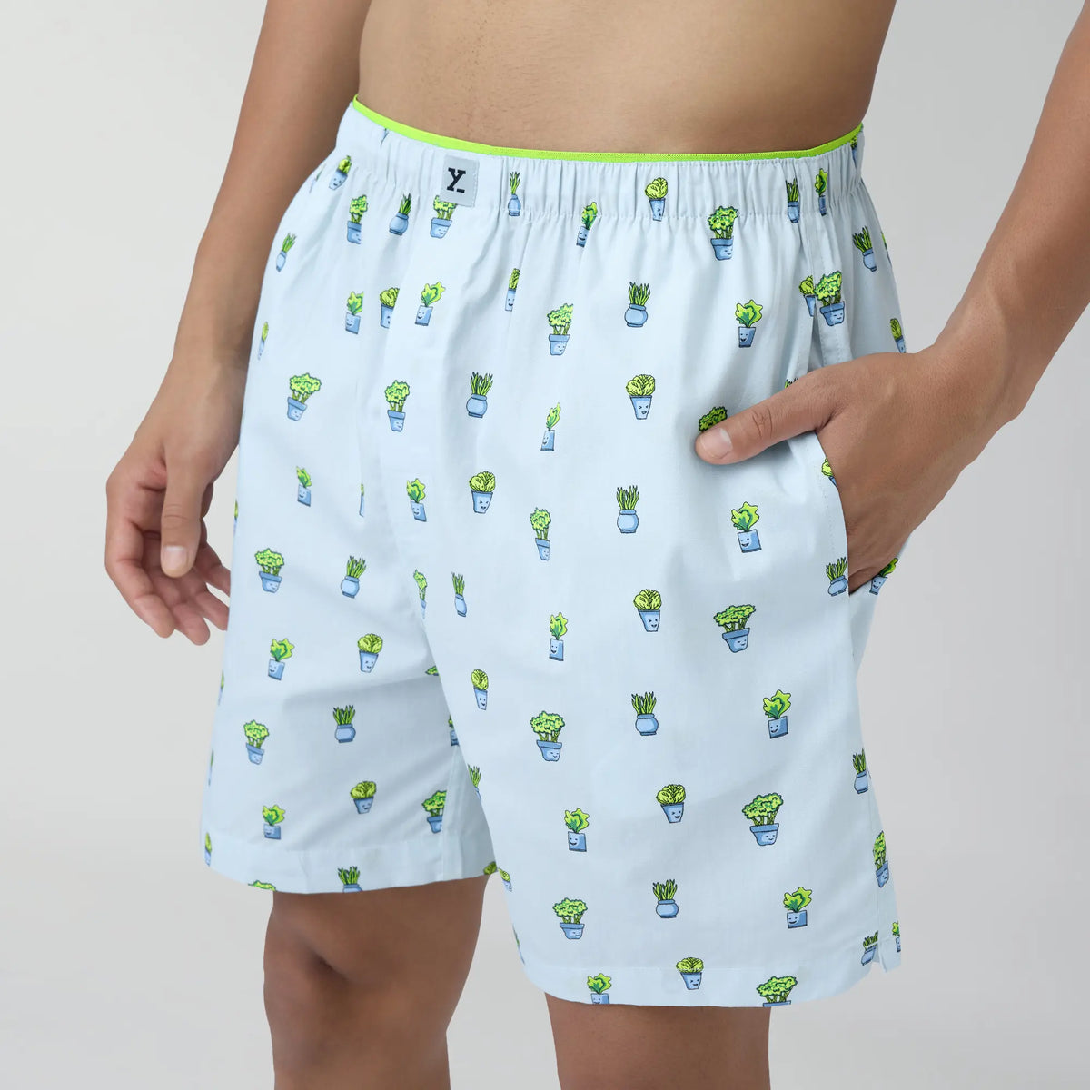 Renew Combed Cotton Boxer Shorts Ice Blue - XYXX Crew