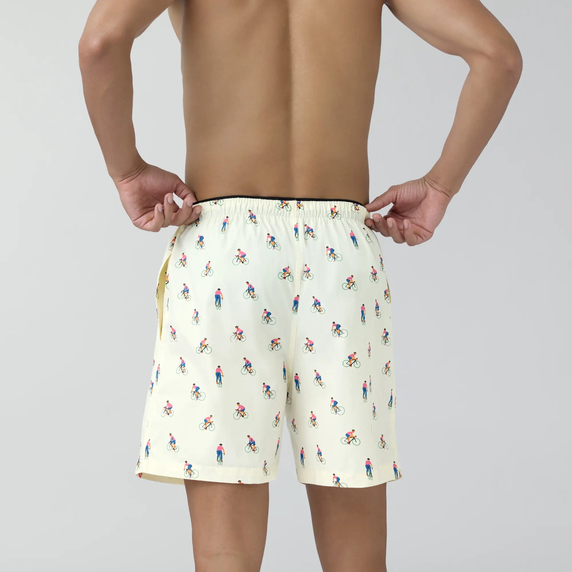 Renew Combed Cotton Boxer Shorts For Men Ivory White - XYXX Crew