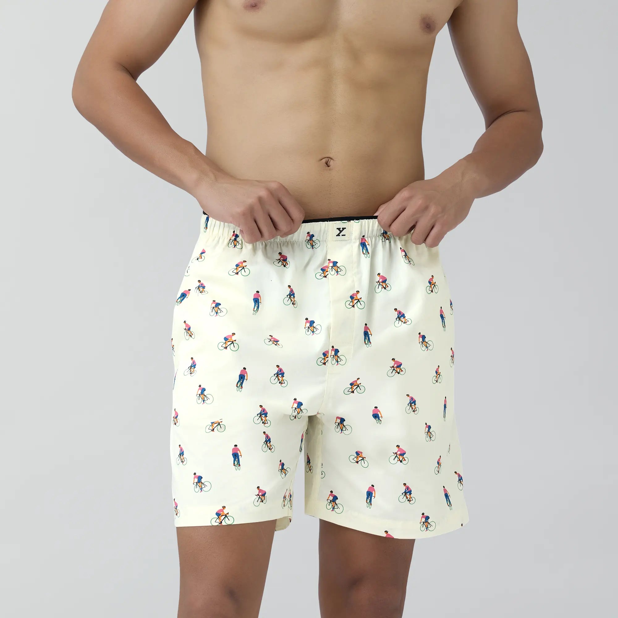 Renew Combed Cotton Boxer Shorts For Men Ivory White - XYXX Crew