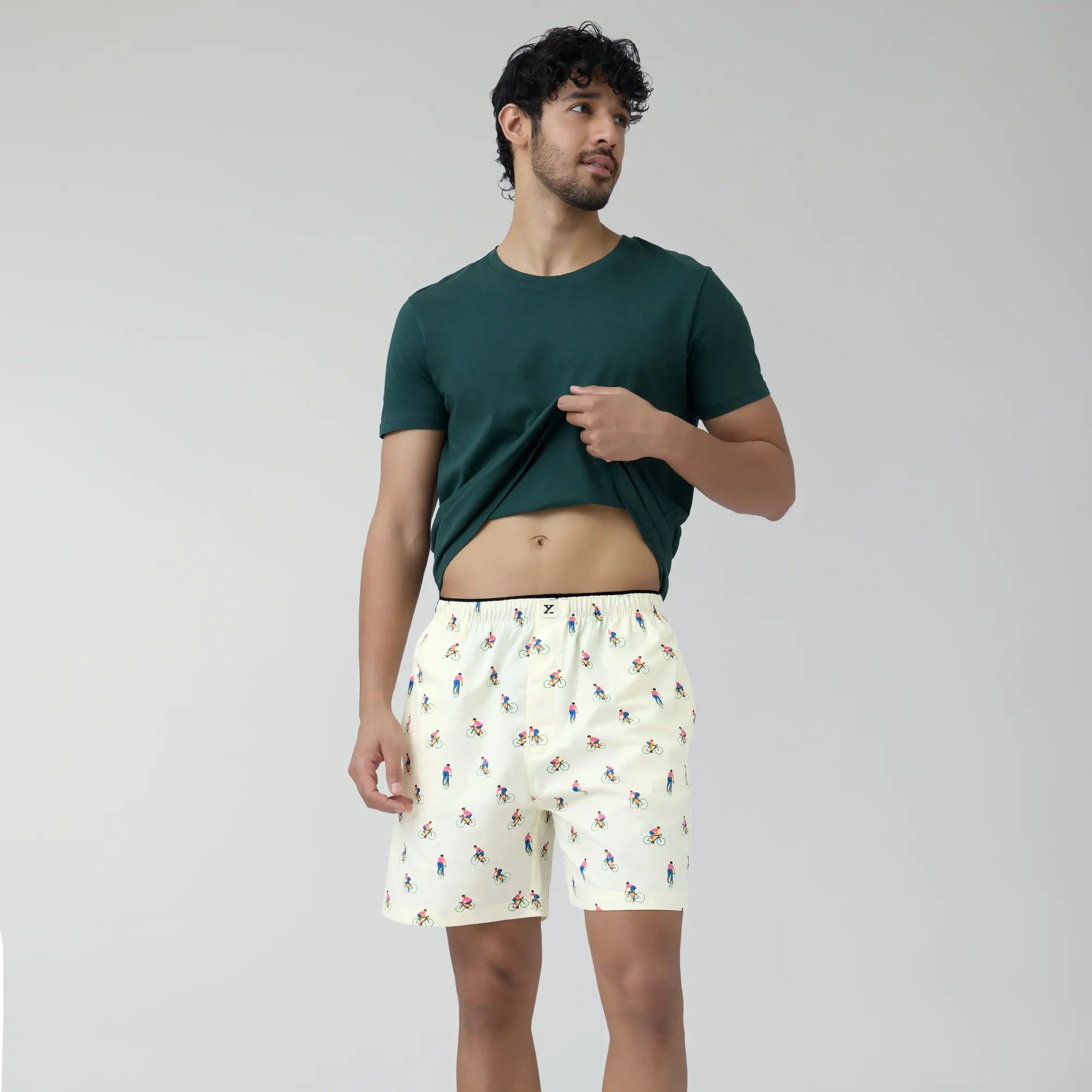 Renew Combed Cotton Boxer Shorts For Men Ivory White - XYXX Crew