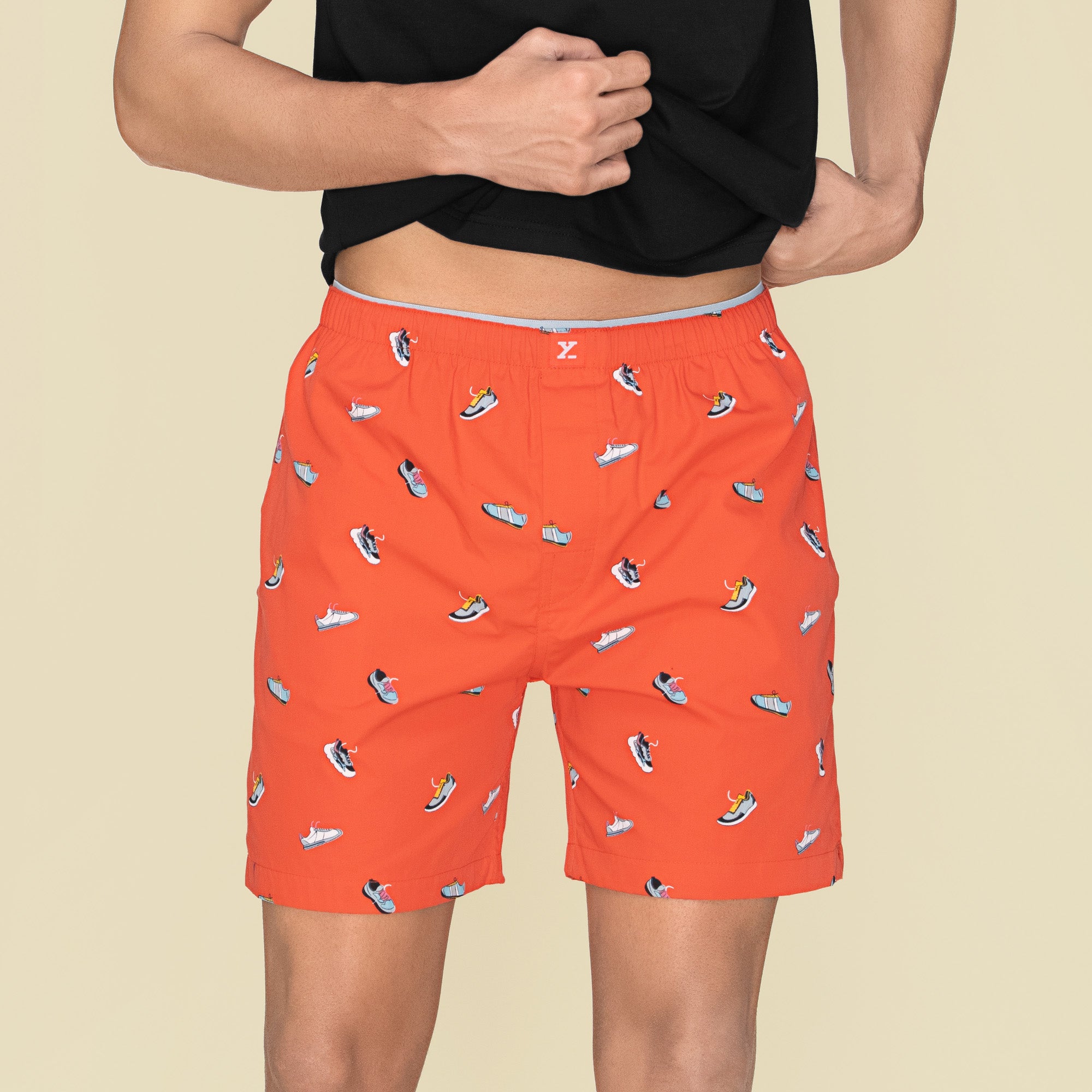 Renew Combed Cotton Boxer Shorts For Men Orange Zest - XYXX Mens Apparels