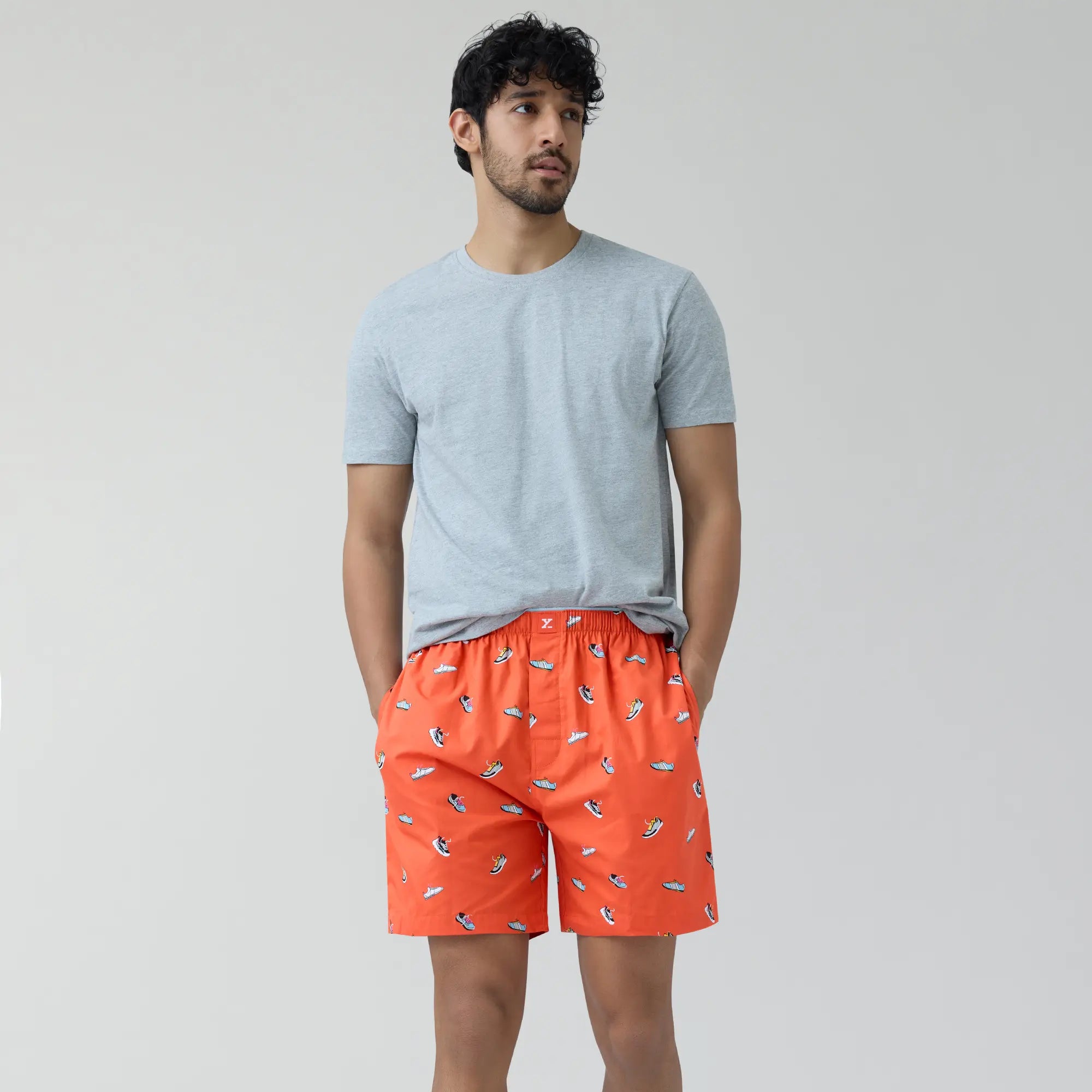 Renew Combed Cotton Boxer Shorts For Men Orange Zest - XYXX Crew