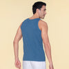Renew Combed Cotton Tank Tops For Men French Blue - XYXX Mens Apparels