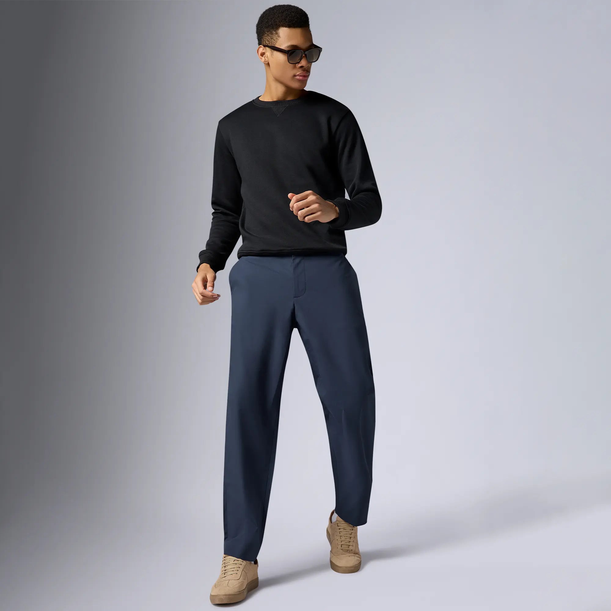 Mens Velocity Polyester Mobile Pants Midnight Blue