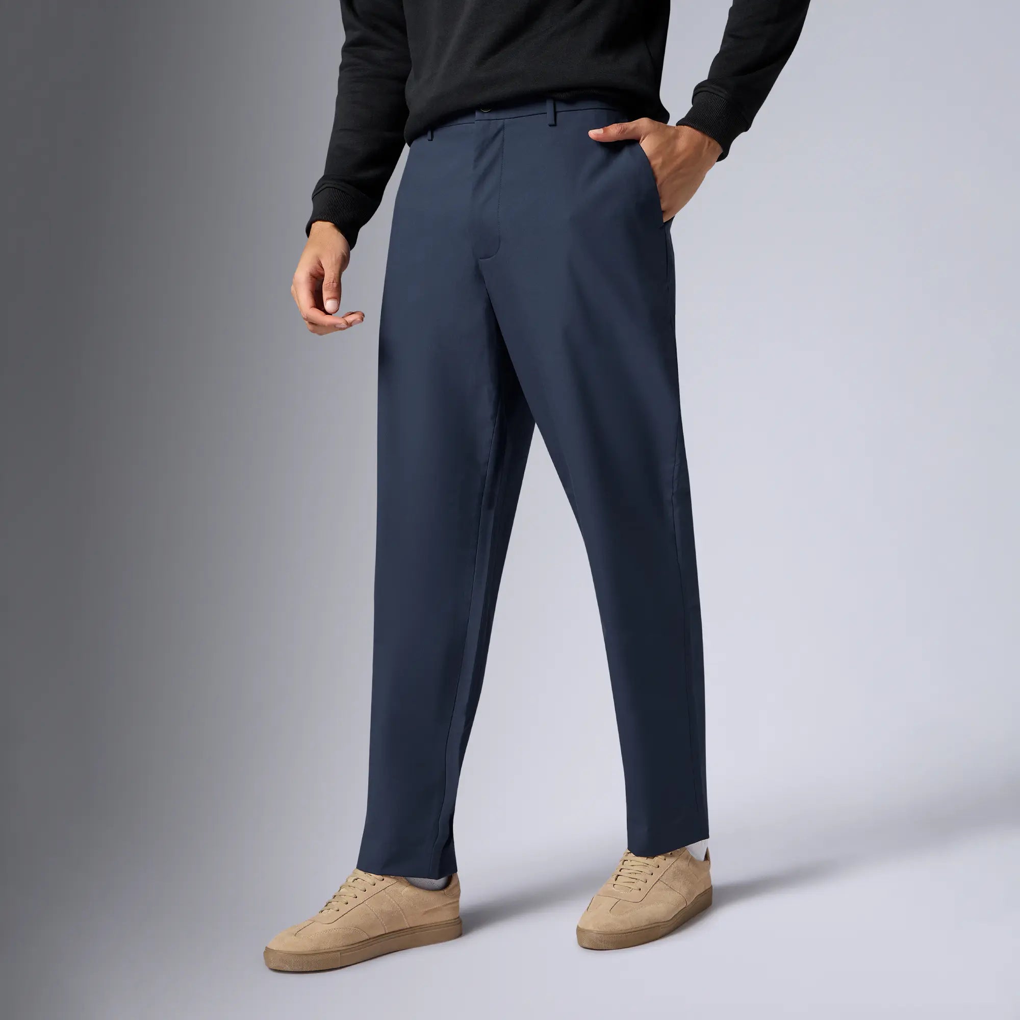 Mens Velocity Polyester Mobile Pants Midnight Blue