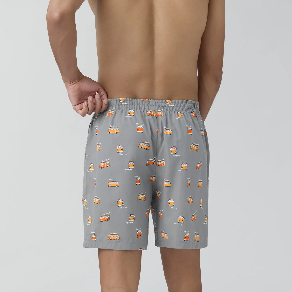 Surf Super Combed Cotton Boxer Shorts Bus Grey - XYXX Crew