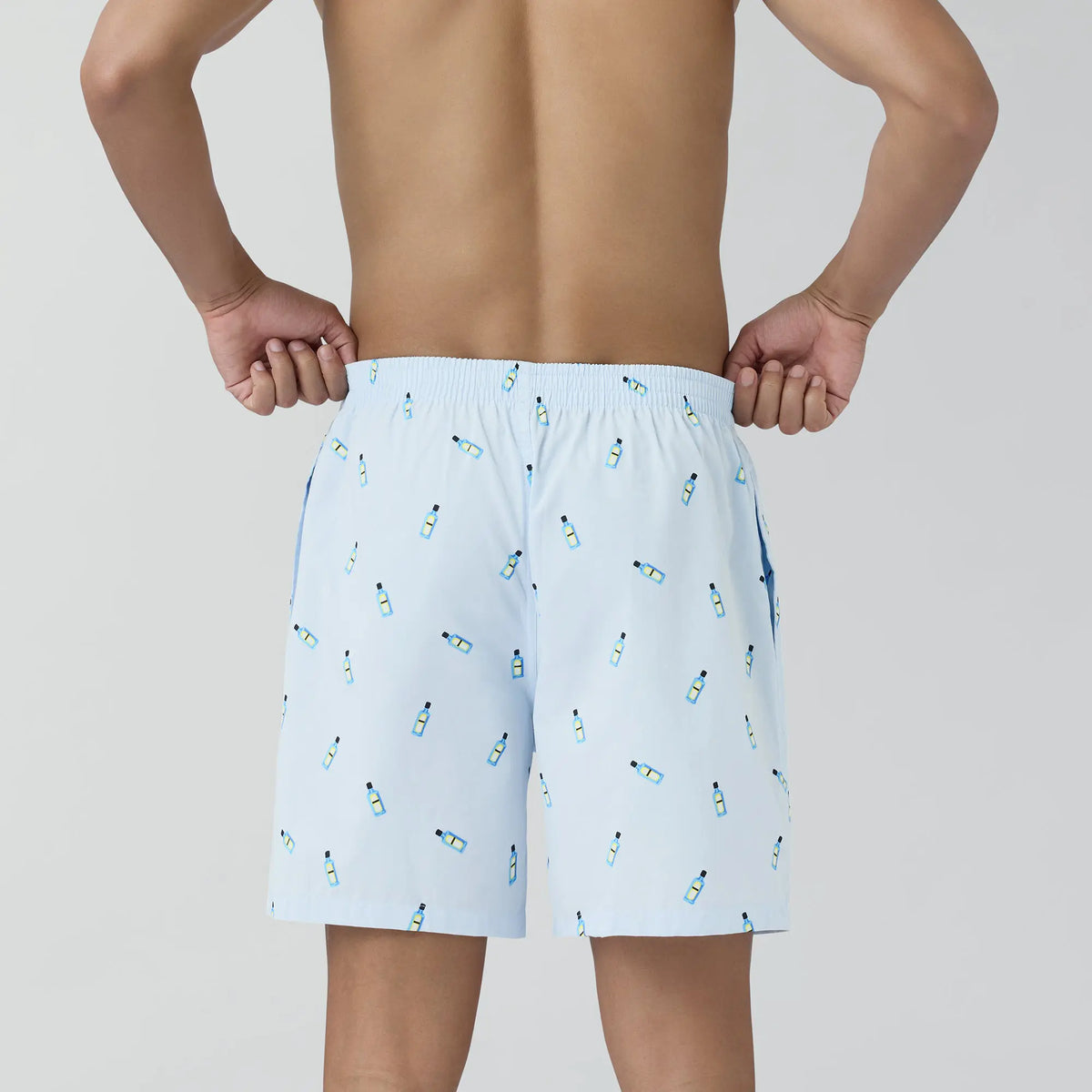 Surf Super Combed Cotton Boxer Shorts Gin Blue - XYXX Crew