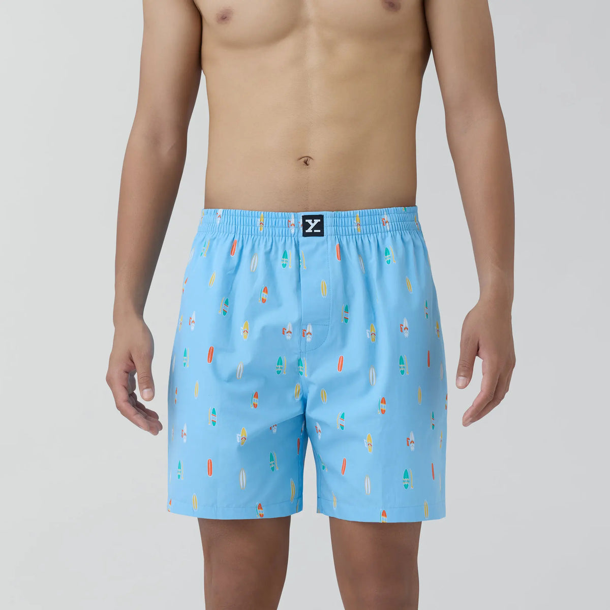 Surf Super Combed Cotton Boxer Shorts SurfBoard Blue - XYXX Crew