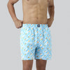 Surf Super Combed Cotton Boxer Shorts Surfing Blue