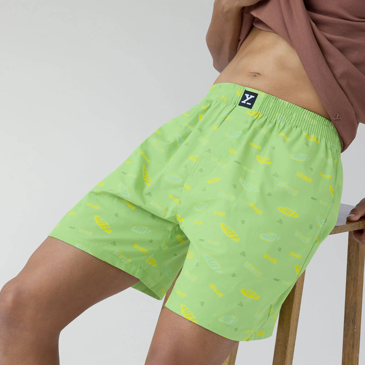 Surf Super Combed Cotton Boxer Shorts Wave Green - XYXX Crew