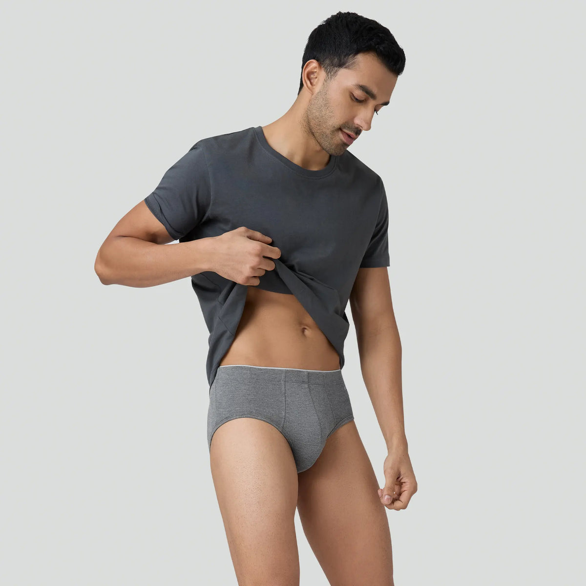 Uno Medley Modal Briefs Stone Grey - XYXX Crew