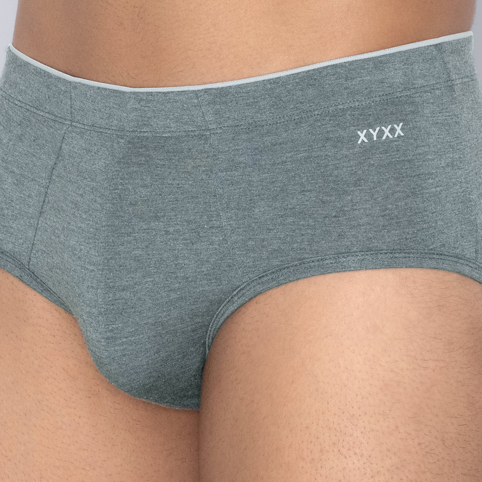 Uno Medley Modal Briefs For Men Stone Grey -  XYXX Mens Apparels