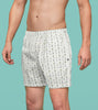 Remix Combed Cotton Boxers For Men Streetlight White - XYXX Mens Apparels