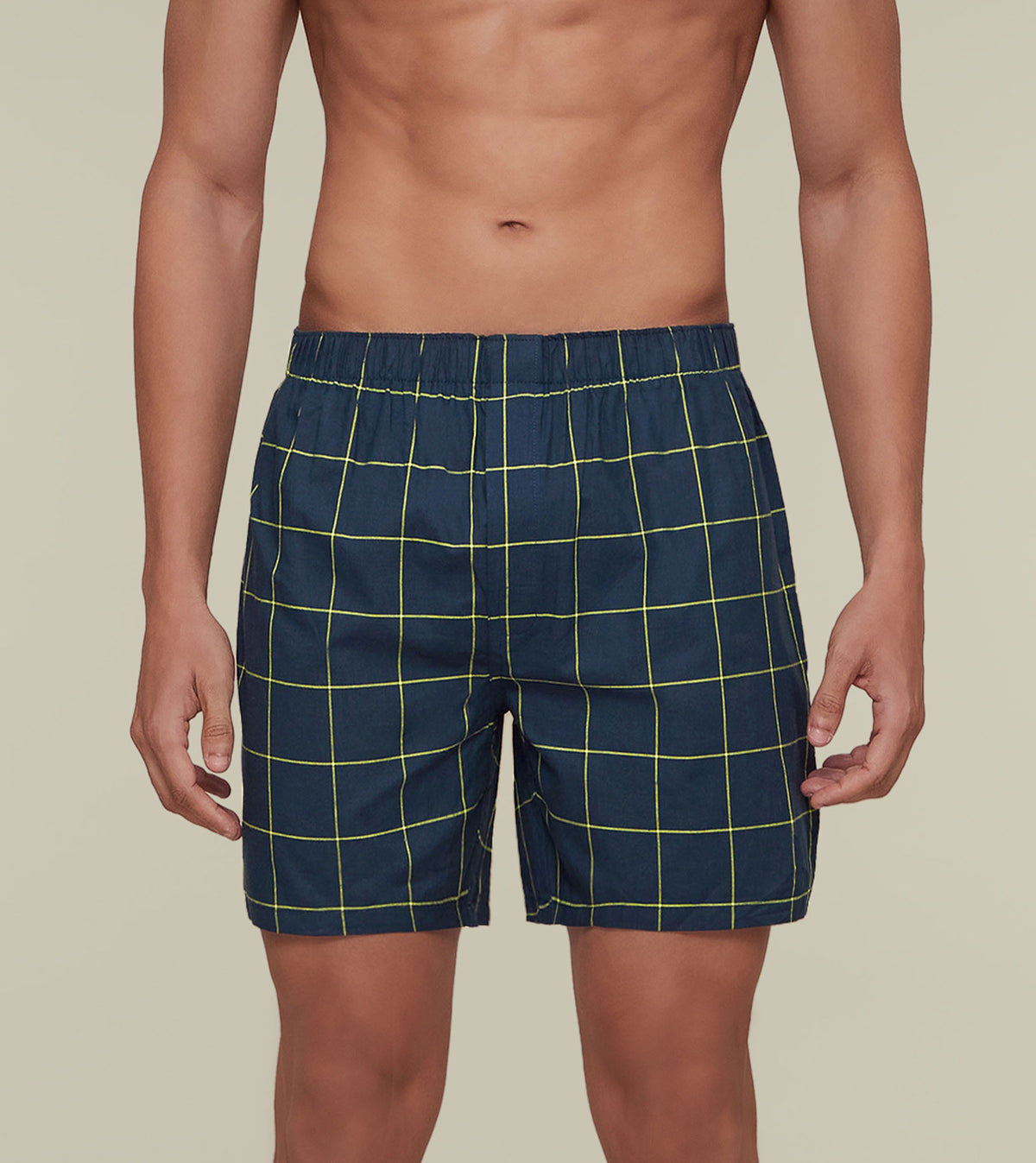 Checkmate Combed Cotton Boxers Lemon Burst