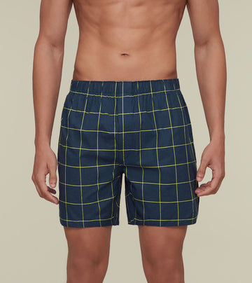 Checkmate Combed Cotton Boxers Lemon Burst
