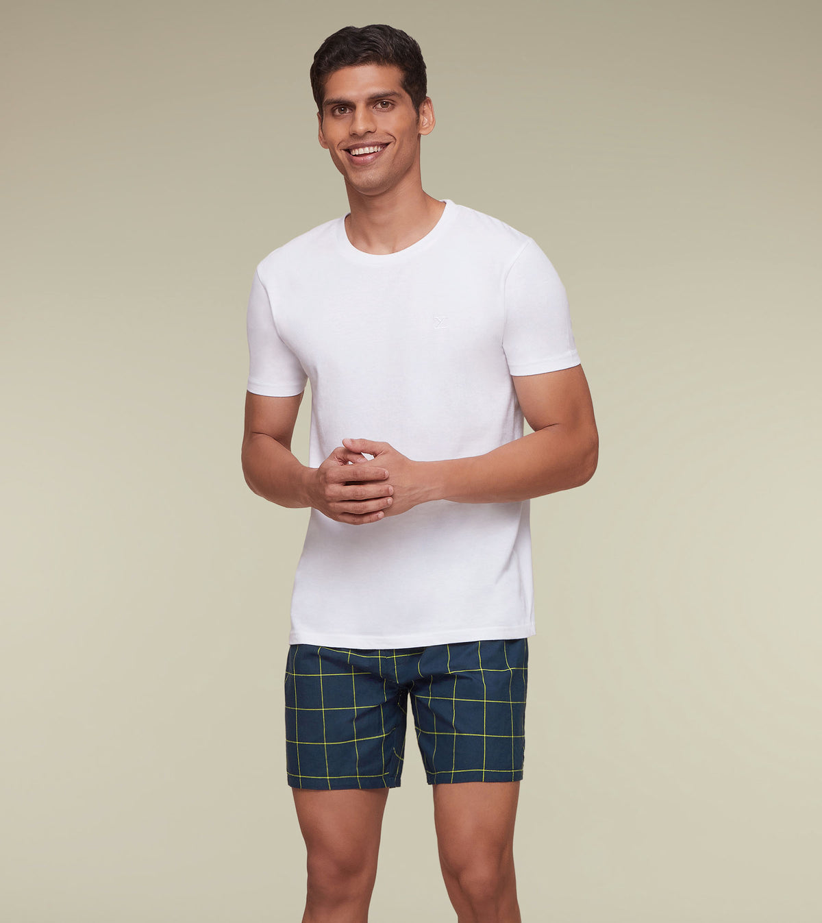 Checkmate Combed Cotton Boxers Lemon Burst