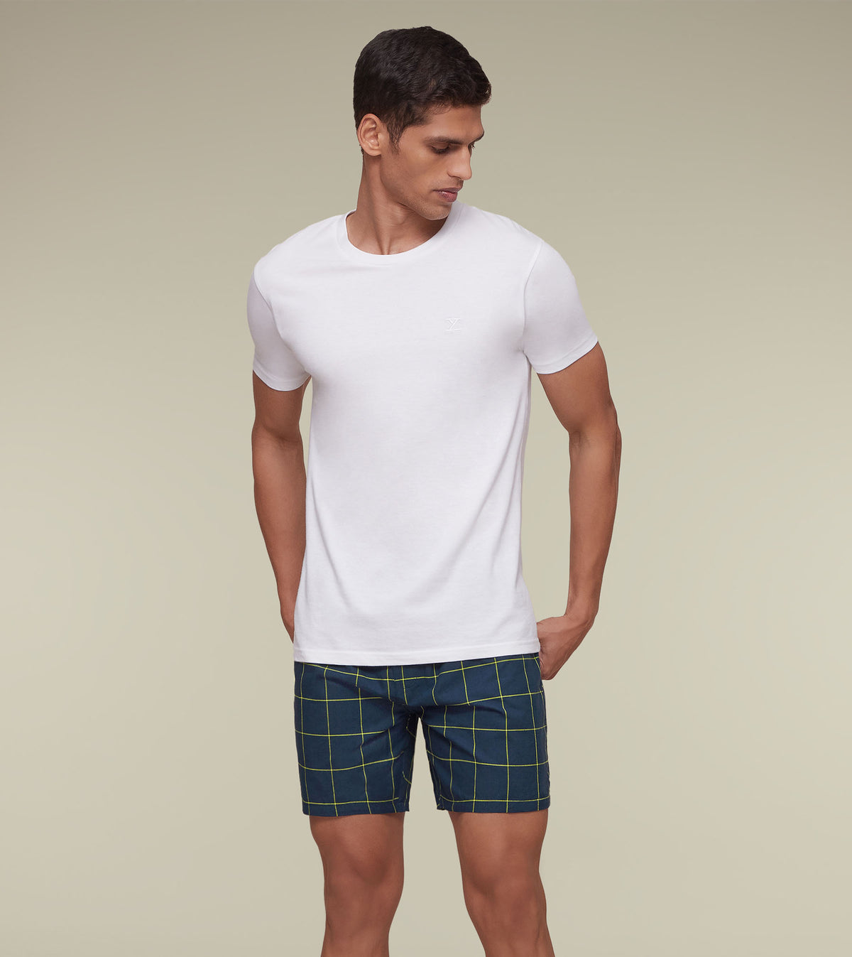 Checkmate Combed Cotton Boxers Lemon Burst