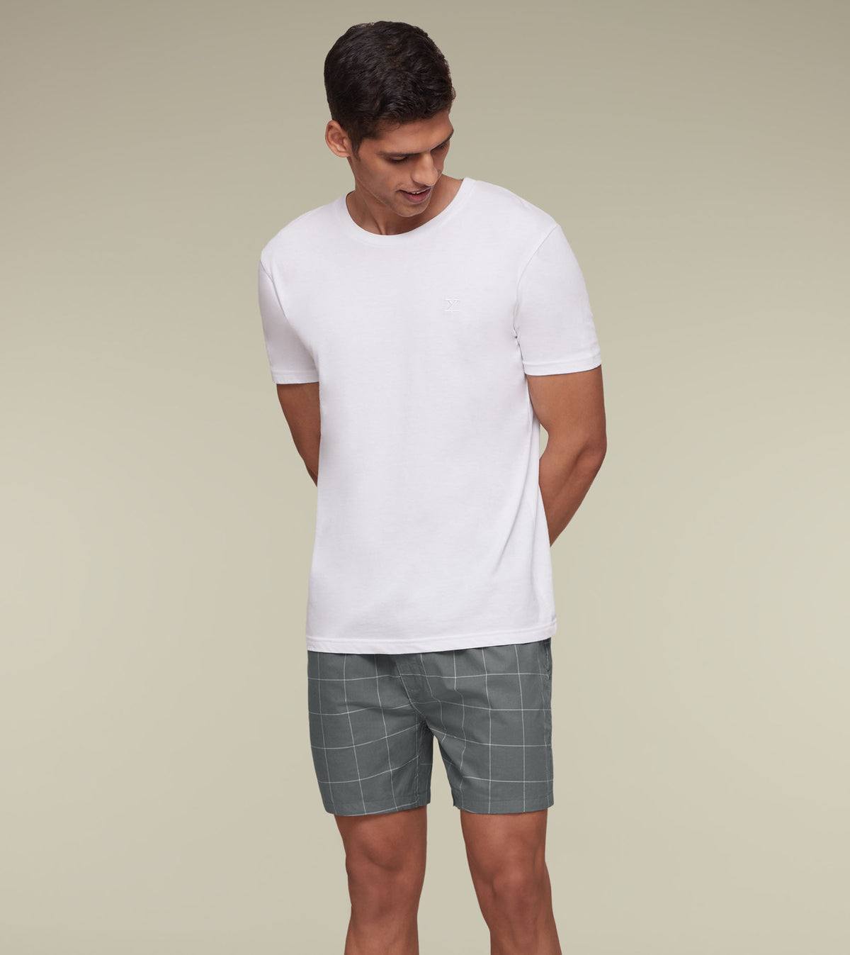 Checkmate Combed Cotton Boxers Frosty Grey