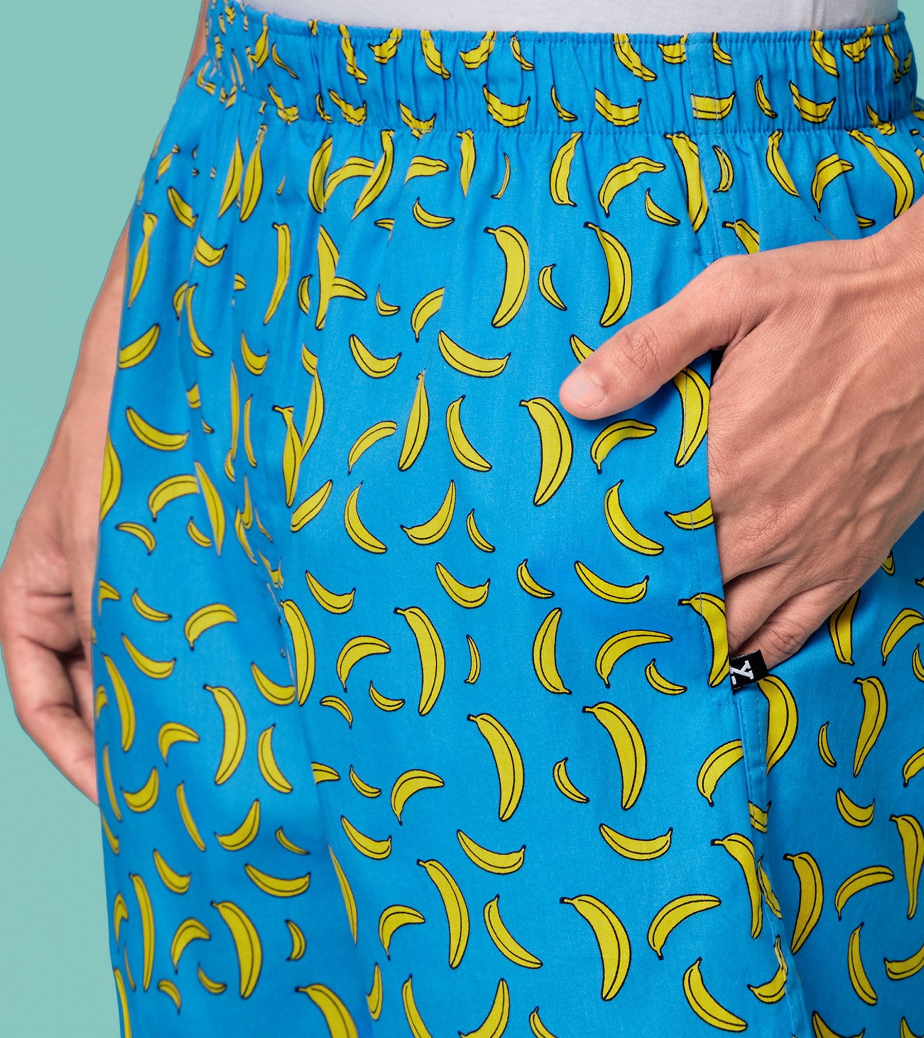 Remix Combed Cotton Boxers For Men Banana Blue - XYXX Mens Apparels