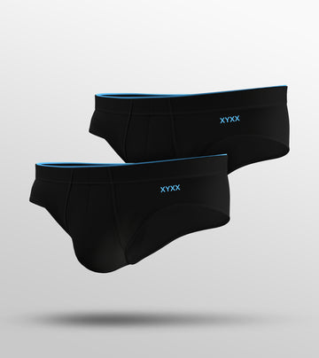 Uno Modal Briefs Pack of 2 (All Black)