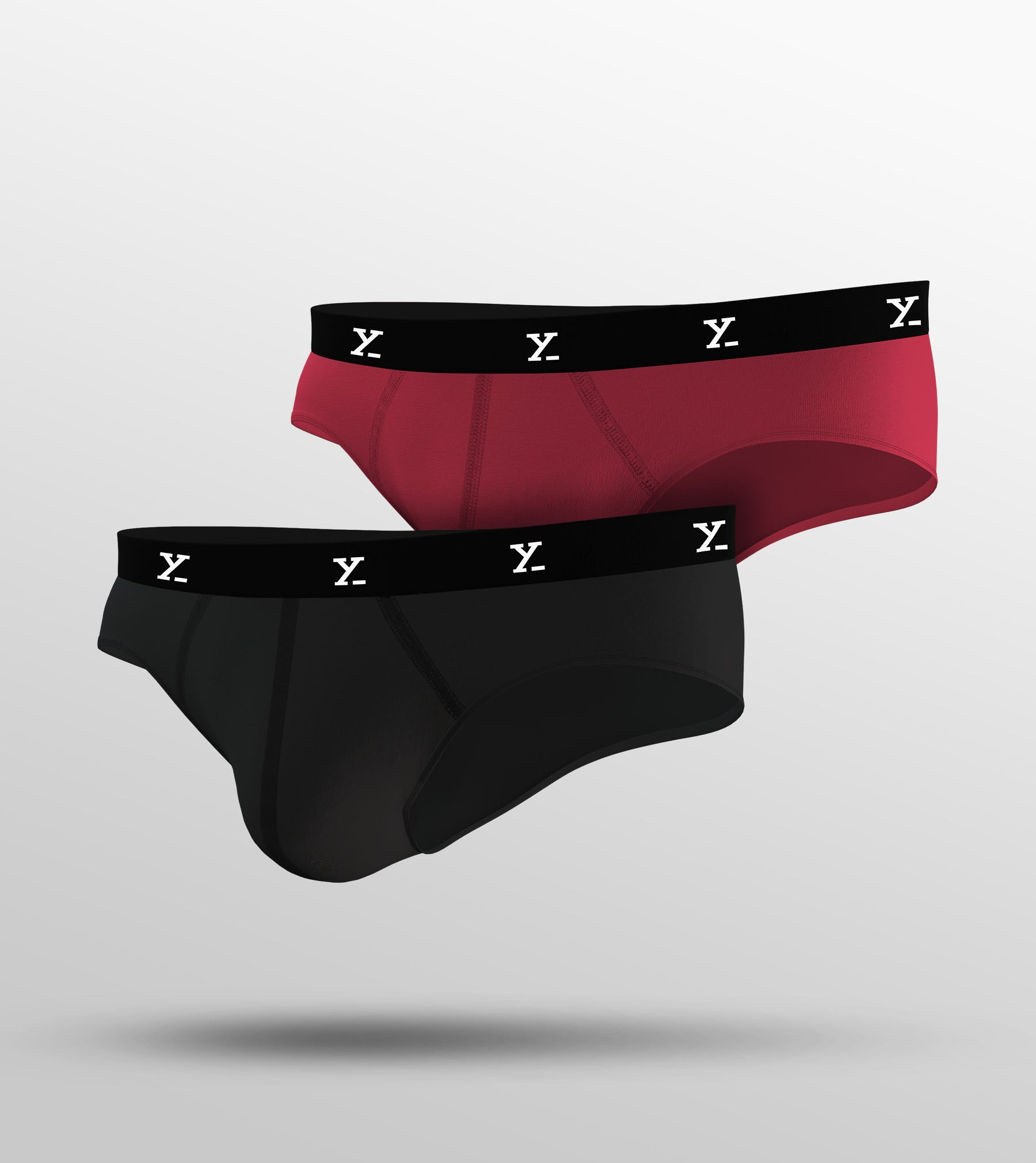 Ace Modal Briefs For Men Pack of 2 (Red, Black) -  XYXX Mens Apparels