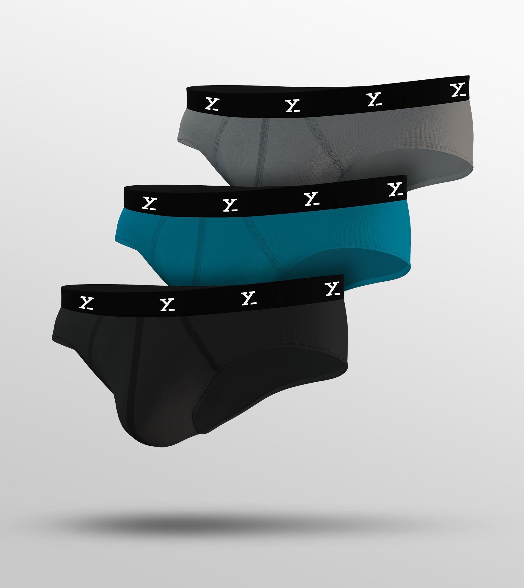 Ace Modal Briefs For Men Pack of 3 (Black, Ocean Blue, Grey) -  XYXX Mens Apparels